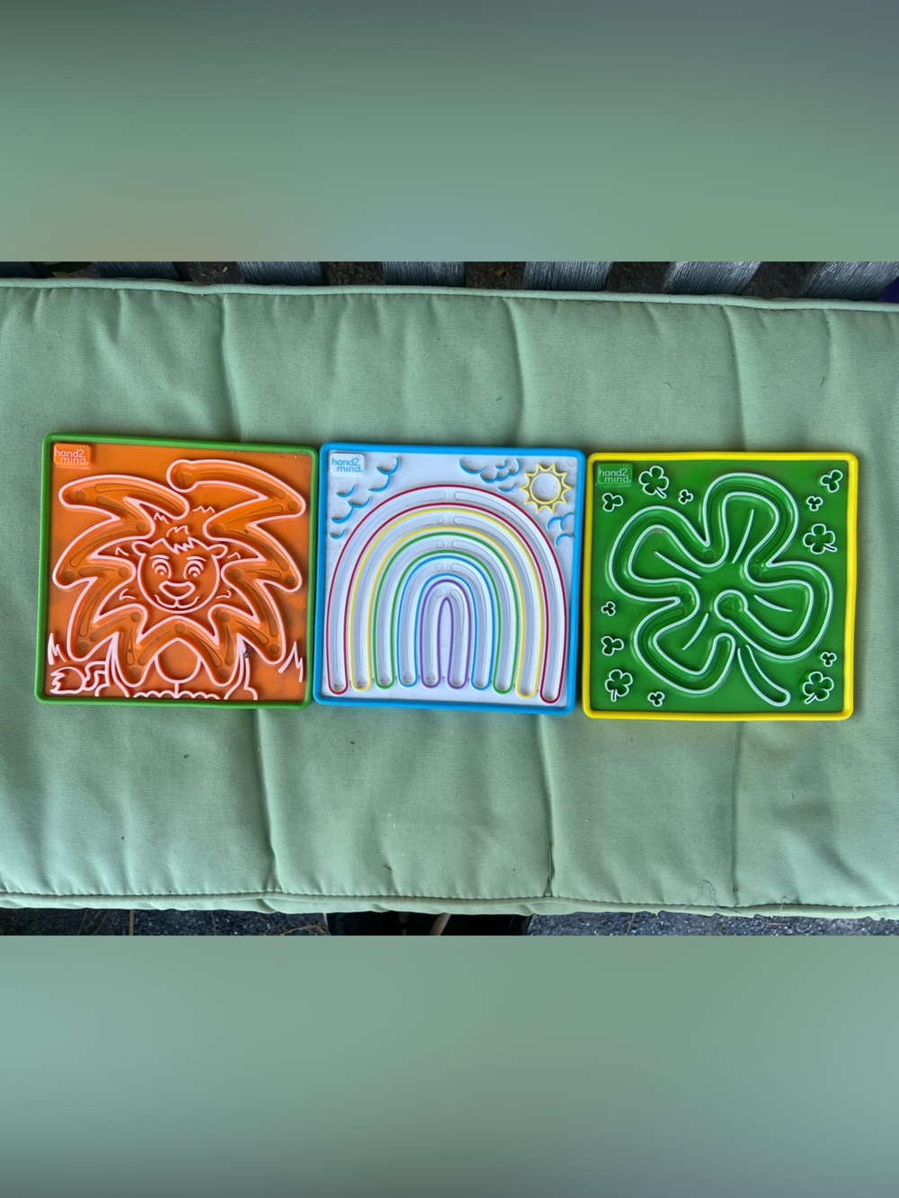 Hand 2 Mind set of 3 double sided tactile regulation fidget boards